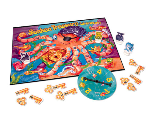 Adventure Games - LEARNING RESOURCES LER5055 SUNKEN TREASURE ADVENTURE-GR 1+ BOARD GAME