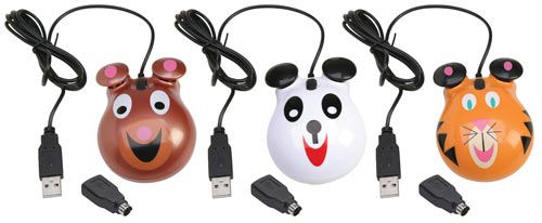 Califone International CAFKMPA Animal Themed Computer Mice Panda Motif 