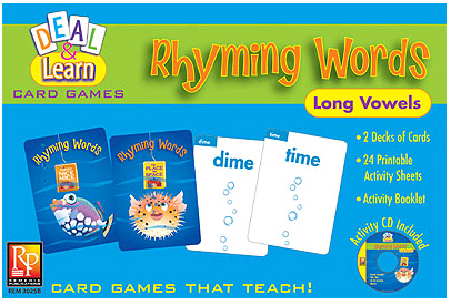 Puzzles Games - Remedia Publications REM3025B Deal And Learn Card Games Rhyming Words - Long Vowels