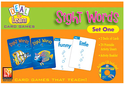 Learn Card Games - Remedia Publications REM3025C Deal And Learn Card Games Sight Set 1Words