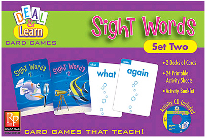 Learn Card Games - Remedia Publications REM3025D Deal And Learn Card Games Sight Set 2Words
