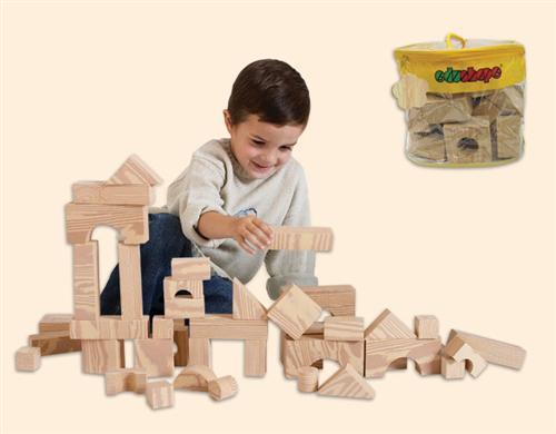 716070 Wood-like Soft Blocks - Set Of 30