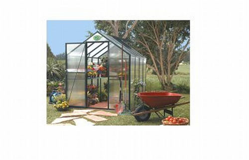 EasyGrow EG45606-EASYGROW Greenhouse with full Shelving System 6x8 Single Door
