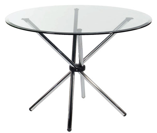 Table Tops - Euro Style 80036 Hydra Table Base And Glass Tops 36 In Diameter Clear Top PEP