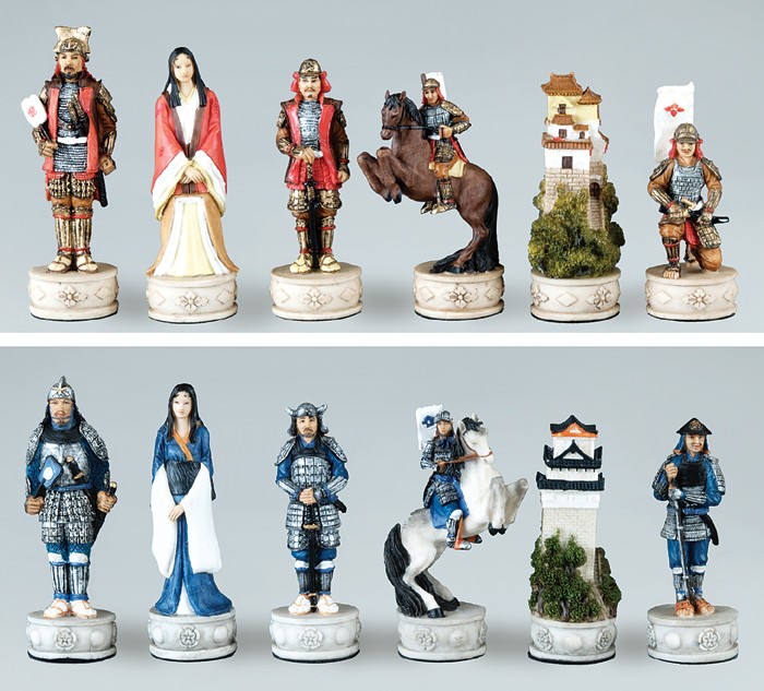 Fame 7209 japanese samurai chess set II, king 3.25 Inch With 301B Board Included