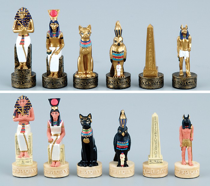 Fame 6363 egyptian chess set II, king 3.25 Inch With 301B Board Included