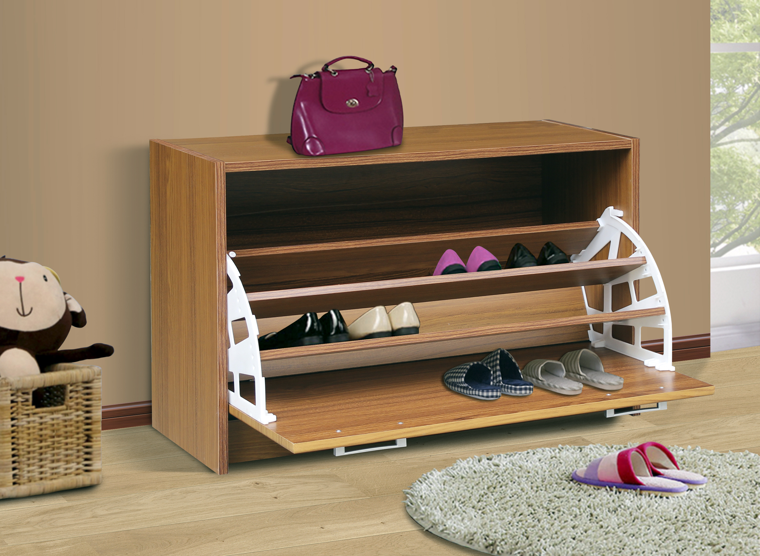 4D Concepts 76157 Deluxe Single Shoe Cabinet - Oak