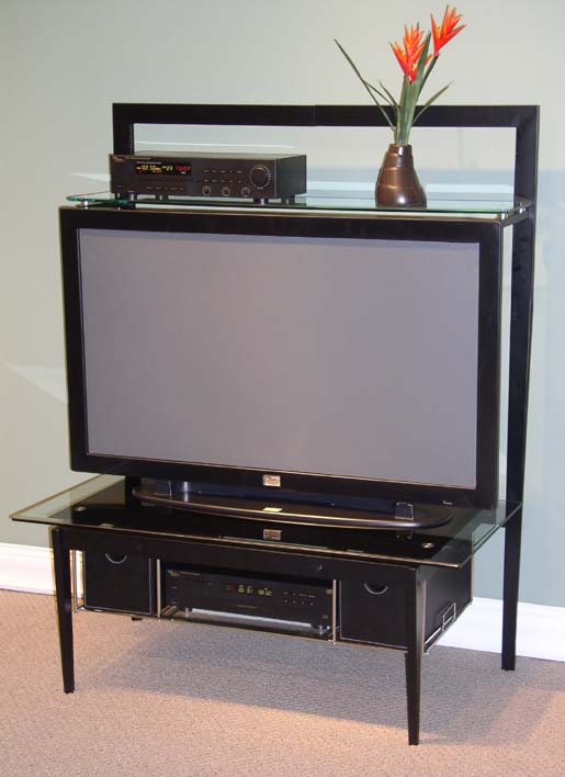 4D Concepts 83160 Entertainment Stand - Black/Metal
