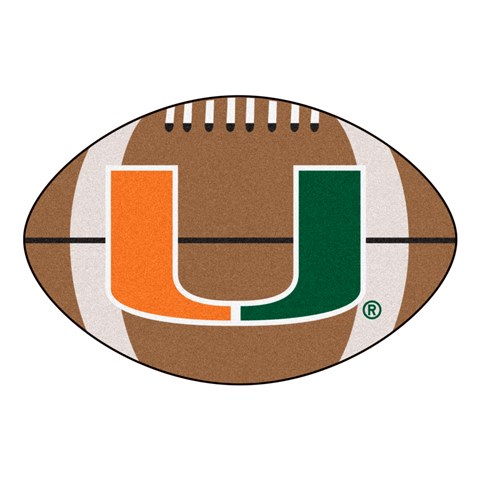 University Of Miami Football - FanMats University Of Miami Football Mat F0004464
