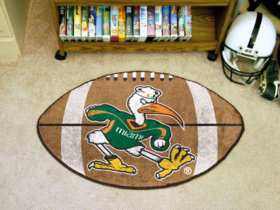 University Of Miami Football - FanMats University Of Miami Football Mat F0005068