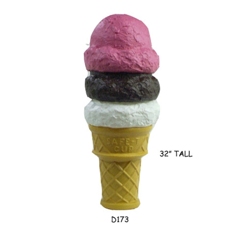 D173 32 Triple Scoop Ice Cream Coin Bank