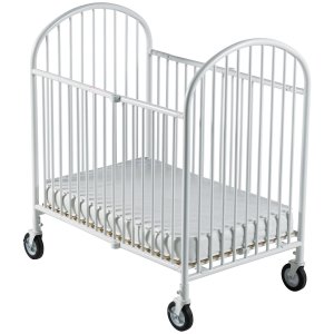 Foundations Pinnacle Compact Folding Portable Crib with Innerspring Mattress
