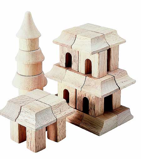 Guidecraft G6102 Table Top Blocks-Oriental Block Set