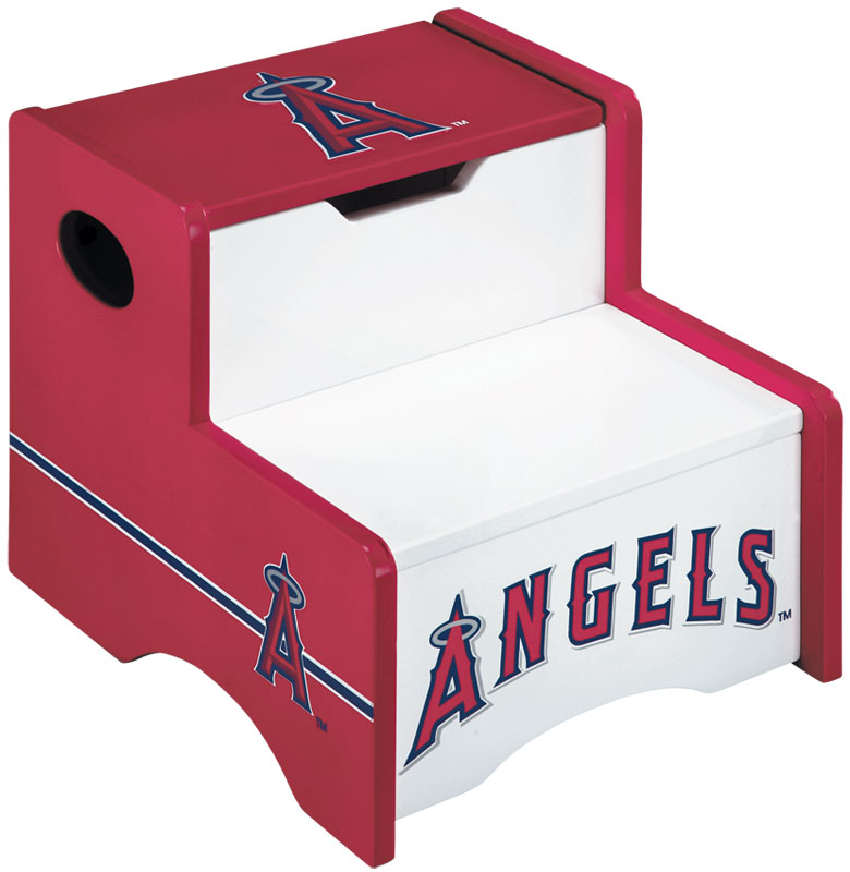 Guidecraft G11201 Los Angeles Angels Storage Step-Up Stool
