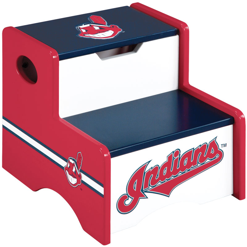 Guidecraft G11204 Cleveland Indians Storage Step-Up Stool