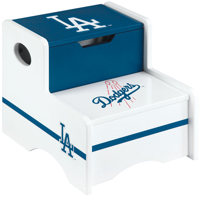 Guidecraft G11220 Los Angeles Dodgers Storage Step-Up Stool
