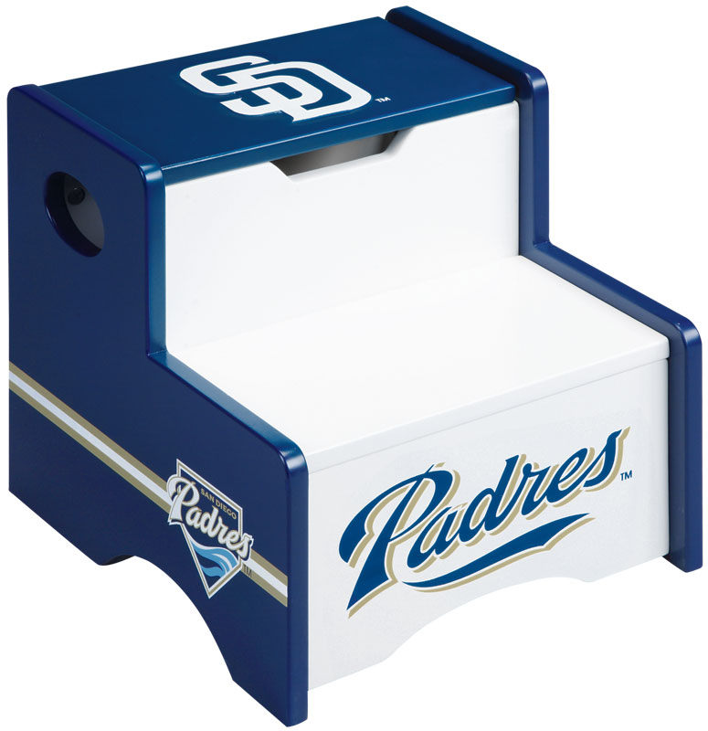 Guidecraft G11225 San Diego Padres Storage Step-Up Stool