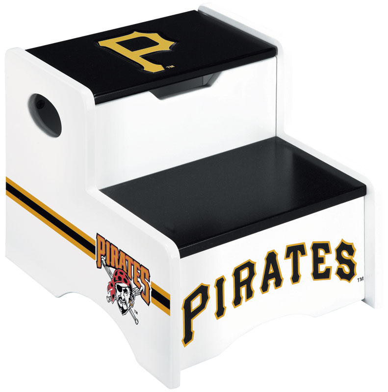Guidecraft G11227 Pittsburgh Pirates Storage Step-Up Stool