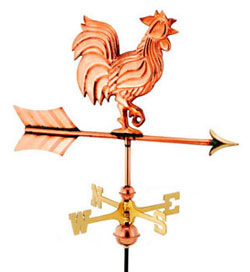 Good Directions 802P Rooster Cottage Weathervanes  Polished