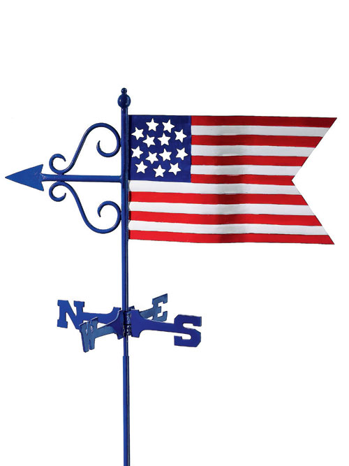 Good Directions 836 Americana Flag Cottage Weathervanes