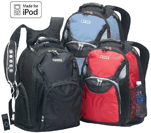Good Hope Bags 5245BLU The Techno iPod Ready Backpack - Blue