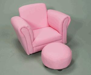 6715p Upholstered Rocking Chair Chair With Ottoman Pink