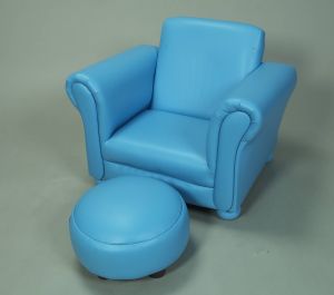 6705b Upholstered Chair With Ottoman Blue