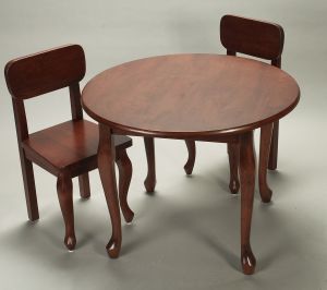 Giftmark 3000RndCherry Childrens Round Solid Wood Queen Anne Table amp;amp;amp; 