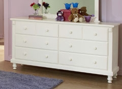 Home Elegance 875W-5 WHITE DRESSER by Home Elegance