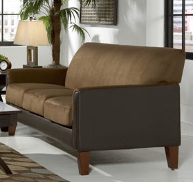 Home Elegance 9913MP3 Mircofiber / PVC Sofa in Mocha