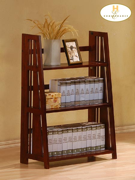Cherry Bookcases - Home Elegance 634-11 Cherry Bookcase