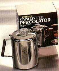 TOPS MFG. CO 412 12 CUP STAINLESS STEEL PERCOLATOR