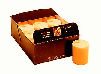 CANDLELITE 1276-977 VOTIVE ORANGE MANDAR Case of 12