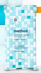 Click here to buy METHOD 00059-5 ECU FLUSHABLE WIPES 18CT Case of 12 by METHOD.