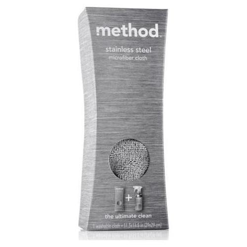 Method 00452-4 Stainless Steel Microfiber Cloths Pack Of 6