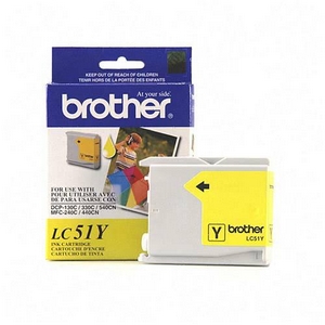 Brother Yellow Inkjet Cartridge For MFC-240C Multi-Function Printer 400 Page Yellow LC51Y