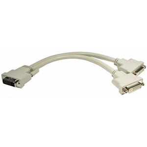 Cables Unlimited ZIP-LINQ Video Splitter Cable 1ft 1 x DVI-D Digital 2 x DVI-D Digital Video Splitter Cable Molded Beige PCM-2260