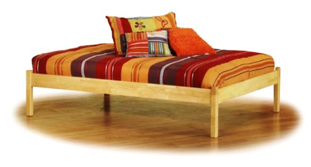 InnerSpace Luxury Products PB3875 InnerSpace Cherry Finish Platform Bed