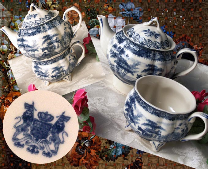 IWDSC 0158038 7.5"Blue Porcelain Tea for One