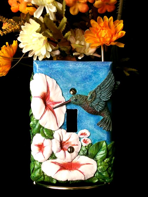 Light Switch Cover Single - Hummingbird