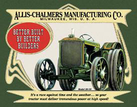 Tin Sign Alliss Chalmers - Model 20-35