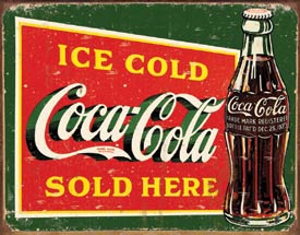 Tin Sign Coke - Polar Bears