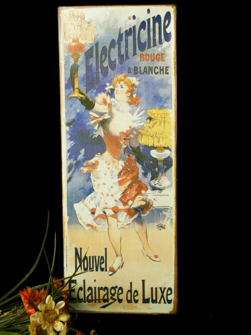 Tin Sign Electricine Rouge and Blanche by IWDSC
