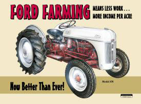 034-758 16" Ford Farming 8n Tin Sign