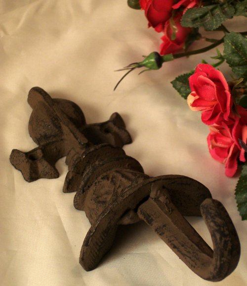 Set of 6 Helmet Cast Iron Hooks