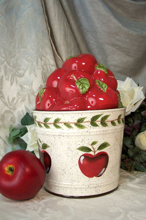 Apple Cookie Jar - Country Bucket