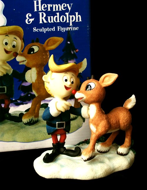 Hermey & Rudolph Sculpted Figure