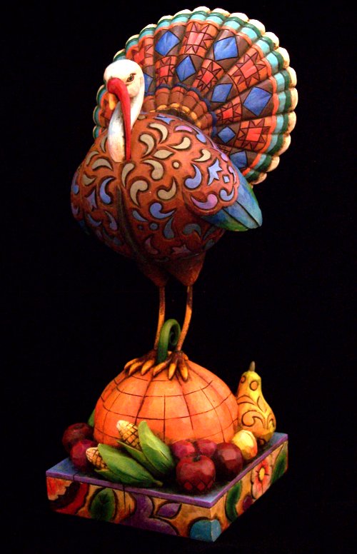 Jim Shore Turkey On Pumpkin
