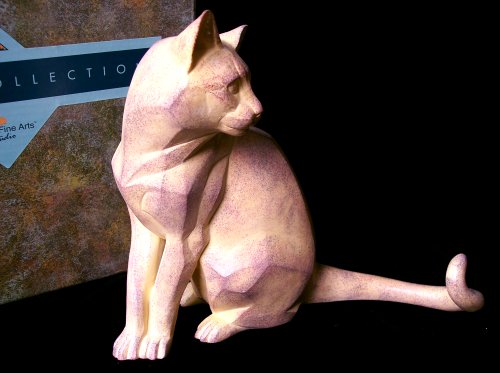 Border Fine Arts Stone Carved Look Cat