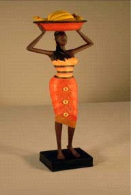 Judith Edwards Designs JAMAICAN LADY WITH BANANAS 3488